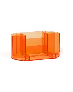 Desk organizer Victoria Neon, transparent orange