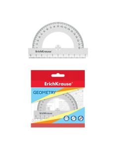 Protractor 180°/10cm GLITTER transparent, in hang hole pack
