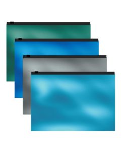 Kileümbrik tõmblukuga A4 Glossy Ice Metallic, 4värvi