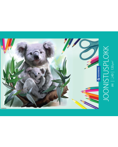 Joonistusplokk A4 120 g, 40 lehte – Koala