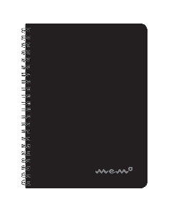 Memo A5 grid, 60 sheets – black