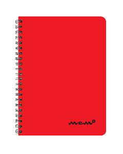 Memo A6 grid, 60 sheets – red