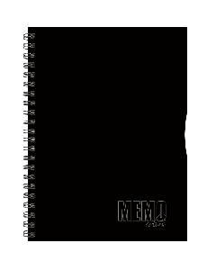 Memo Colour A5 grid, 80 sheets – black