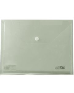 Plastic envelope with button A4 Osiris, diagonaal transparent