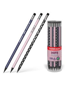 Harilik pliiats kolmnurkne kummiga plastik Dots HB (42)