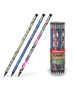 Harilik pliiats kolmnurkne kummiga plastik Camo HB (42)