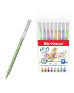 Fibre-tip pens 8 colours Pastel Easy Washable