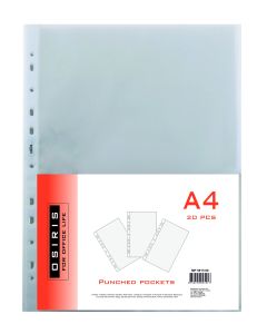 Bindable film pocket A4 40mkr Osiris gloss, 20pcs price