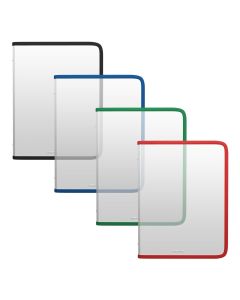 Zip folder for notebooks A5+ Matt Clear,, assorted