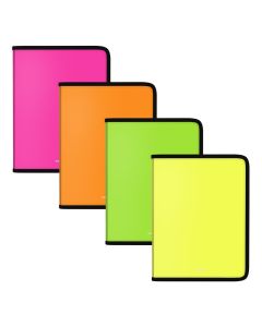 Zip folder for notebooks A5+ Matt Neon, assorted