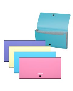 Expanding file C65 Matt Pastel, 12 pockets, assorted