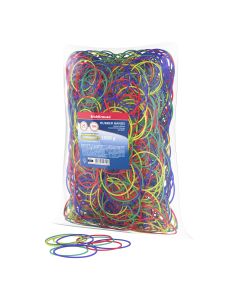 Rubber band 60mm, coloured assorted, 1kg in bag