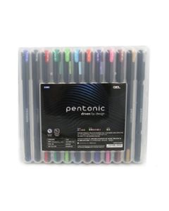 Gel pen LINC Pentonic, 12 colours in hang hole packing