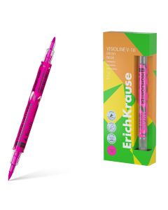 Tekstimarker kahe otsaga Visioline V-16 Brush Neon, roosa