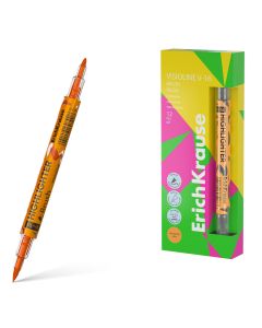 Tekstimarker kahe otsaga Visioline V-16 Brush Neon, oranž