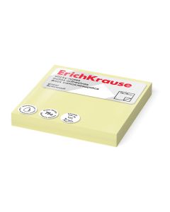 Märkmepaber Erich Krause 75x75mm, kollane, 100 lehte