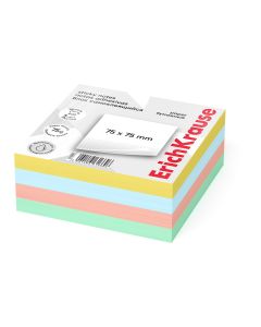 Märkmepaber Erich Krause 75x75mm, 4värvi, 400 lehte