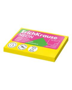 Märkmepaber Neon 50x75mm, kollane, 100 lehte