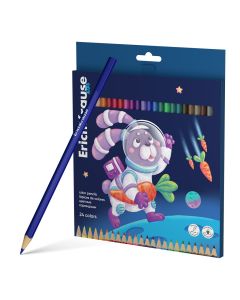 Coloured pencils triangular 24 colors Kids Space Animals