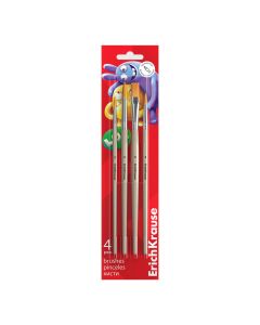 Brush set Jolly Friends, synthetic, 4pcs hanging pack