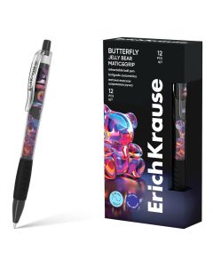 Pastapliiats lülitiga Butterfly Matic&Grip Jelly Bear 0.7, sinine