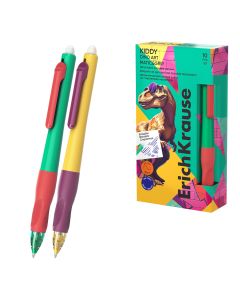 Geelpliiats lülitiga Kiddy Matic&Grip Dino Art 0.5, sinine, kirjutab-kustutab