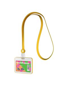 Nimekaardi hoidja horisontaalne 85x54 mm Neon, kollane, silikoonist kaelapael