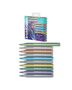 Akrüülmarkerite komplekt Aquamarine Metallic, 10 värvi, kooniline ots
