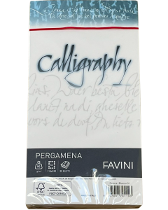 Calligraphyc envelope C65 Pergamena Bianco (01), white, 25pcs 