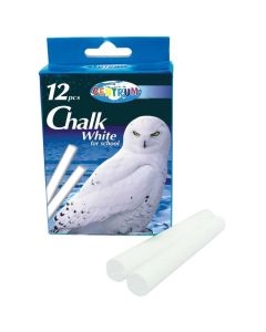 Kriit, koolikriit valge 80mm, läbimõõt 7,5mm, 12 tk pakis