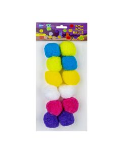 Käsitöö karvapallid 50mm Centrum, 12tk assortii