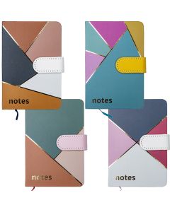 Märkmik A6+ 80 lehte joon, Notes kummiga kõva kaas, magnetlukk, 4disaini