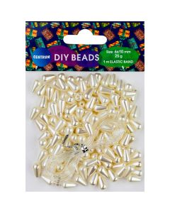 Käsitööhelmed Pärlid 6x10mm Centrum, 25g pakis+ 1m pael