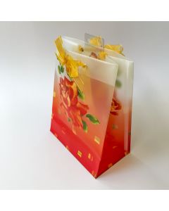 Gift bag  Transp. Red rose 18x10x23