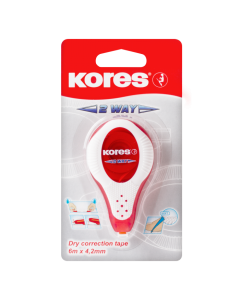 Correction tape 4,2mm x 8m KORES 2 Way, in hang hole pack