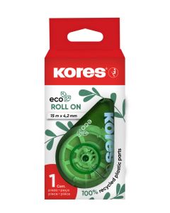 Correction tape 4,2mm x 15m KORES recycled plastic, in hang hole pack