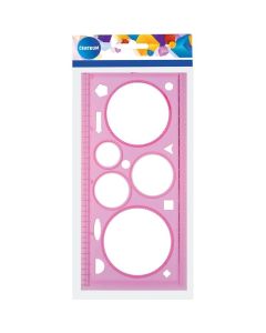 Stencil 20cm Centrum pink, in hang hole pack