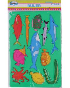 Stencil 26,5x18,5cm, Fishes (eel, flounder)