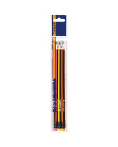 Harilik pliiats kolmnurkne kummiga Centrum HB, 3tk riputuspakis