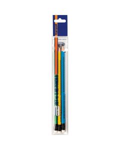 Harilik pliiats kolmnurkne kummiga plastik Centrum HB, 3tk riputuspakis
