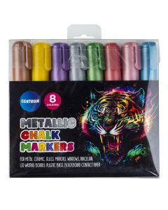 Kriidimarkeri komplekt Centrum Metallic, kooniline, 8värvi riputuspakis