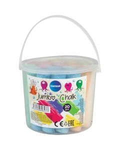 Kriit, tänavakriit värviline JUMBO 105mm, läbimõõt 25mm, 20tk plastämbris