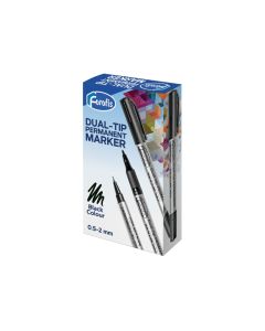 Marker double-sided Forofis 0,5mm + 2mm, permanent black
