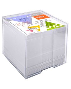 Märkmekuup 8,5x8,5 cm valge OSIRIS, 800 lehte plasttopsis