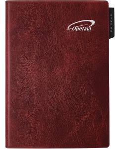 Õpetaja raamat A5, mahulised plastkaaned – tumepunane