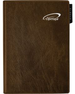 Õpetaja raamat A5, mahulised plastkaaned – pruun