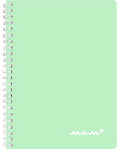 Memo A5 grid, 60 sheets, pastel green
