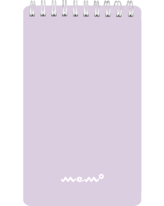 Memo A6 grid landscape, 60 sheets, pastel purple