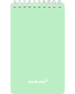 Memo A6 grid landscape, 60 sheets, pastel green