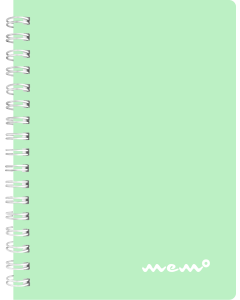 Memo A6 grid, 60 sheets, pastel green